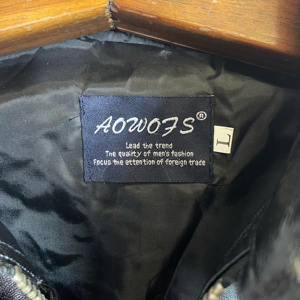 NWT Men’s AOWOFS Faux Leather Jacket - Picture 7 of 8